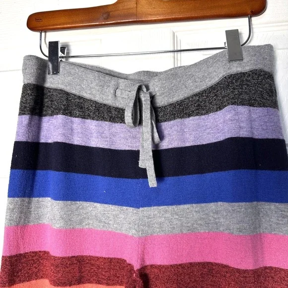 Gap Women's Rainbow Retro Crazy Striped Artsy Colorful Sweater Leggings Pants M - Picture 3 of 7